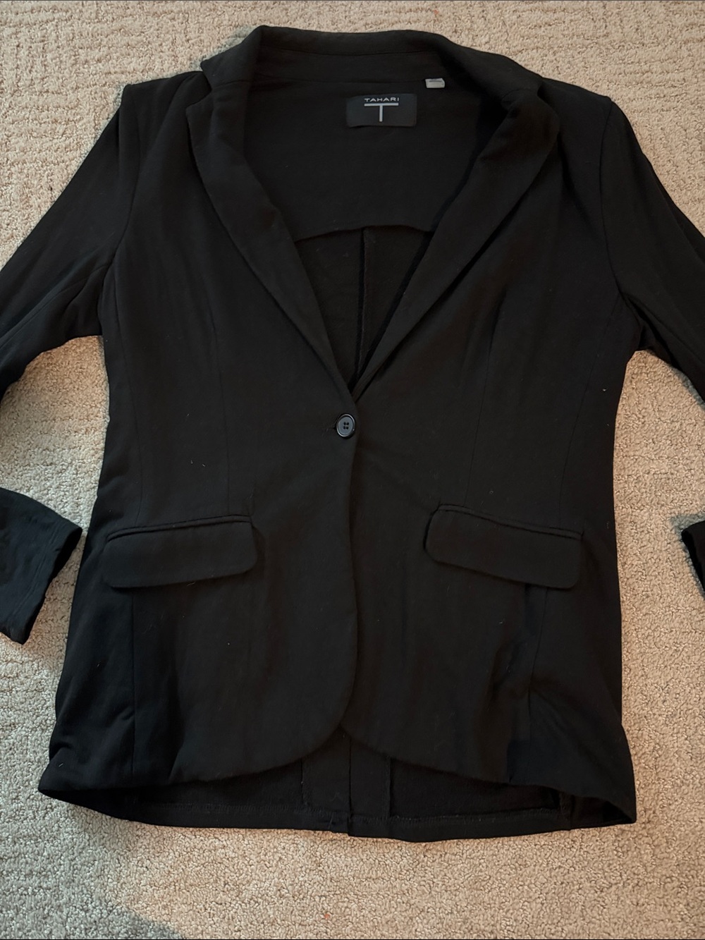 Tahari Black Single-Button Tailored Blazer